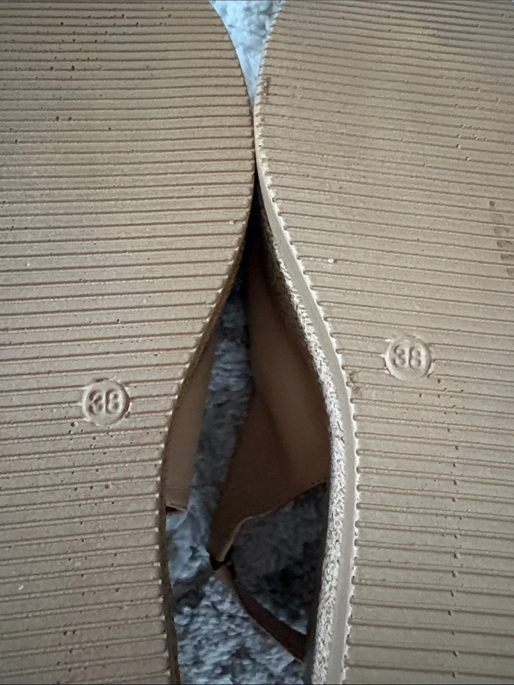 Lonza Agnesa Leather Platform Wedge Sandals Beige EU 38 US 7.5 8 NEW
